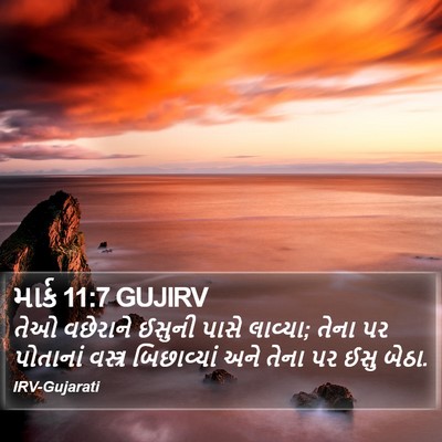 માર્ક 11:7 GUJIRV Bible Verse Image