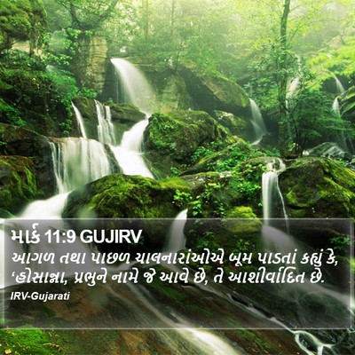 માર્ક 11:9 GUJIRV Bible Verse Image