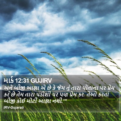 માર્ક 12:31 GUJIRV Bible Verse Image