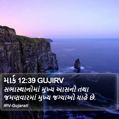 માર્ક 12:39 GUJIRV Bible Verse Image
