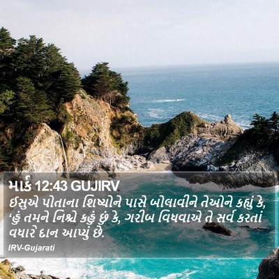 માર્ક 12:43 GUJIRV Bible Verse Image