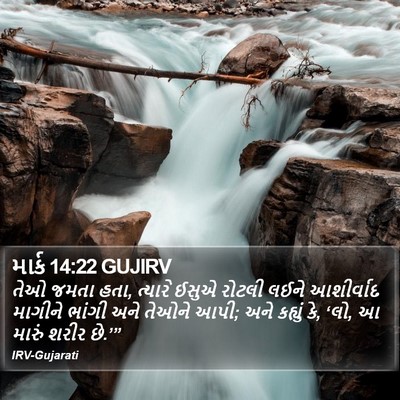 માર્ક 14:22 GUJIRV Bible Verse Image