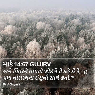 માર્ક 14:67 GUJIRV Bible Verse Image