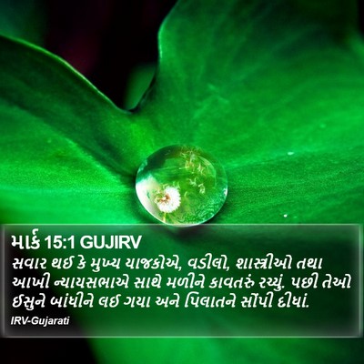માર્ક 15:1 GUJIRV Bible Verse Image