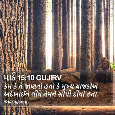 માર્ક 15:10 GUJIRV Bible Verse Image