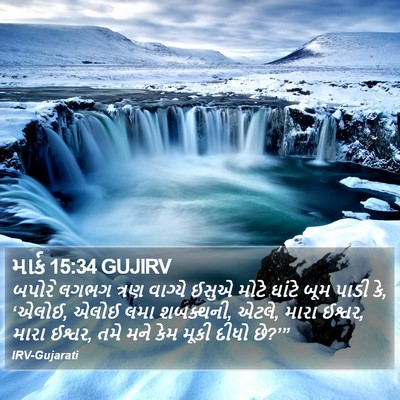 માર્ક 15:34 GUJIRV Bible Verse Image