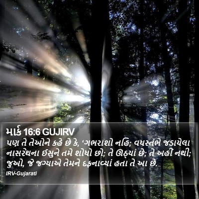માર્ક 16:6 GUJIRV Bible Verse Image