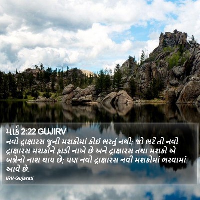 માર્ક 2:22 GUJIRV Bible Verse Image