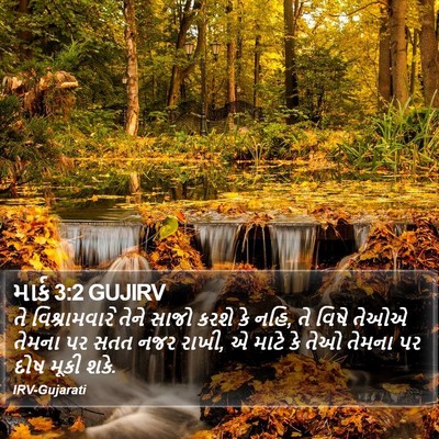 માર્ક 3:2 GUJIRV Bible Verse Image
