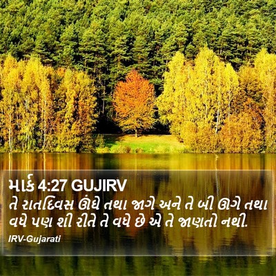 માર્ક 4:27 GUJIRV Bible Verse Image
