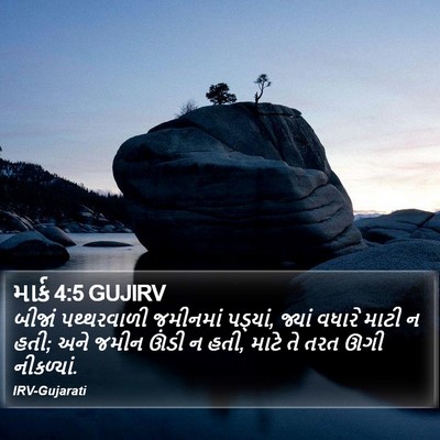 માર્ક 4:5 GUJIRV Bible Verse Image