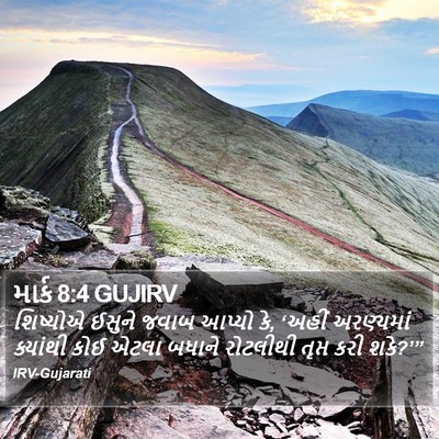 માર્ક 8:4 GUJIRV Bible Verse Image
