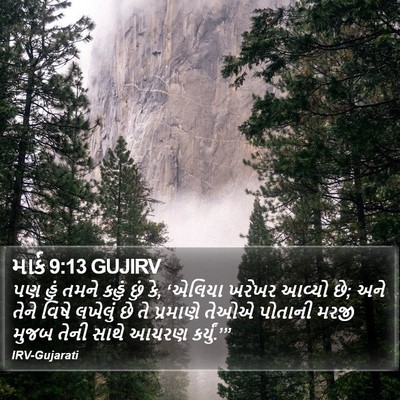 માર્ક 9:13 GUJIRV Bible Verse Image