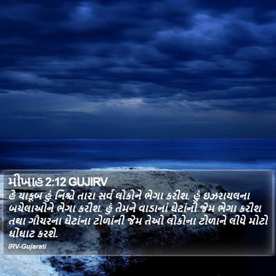 મીખાહ 2:12 GUJIRV Bible Verse Image