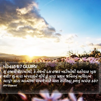 મીખાહ 6:7 GUJIRV Bible Verse Image