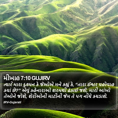 મીખાહ 7:10 GUJIRV Bible Verse Image