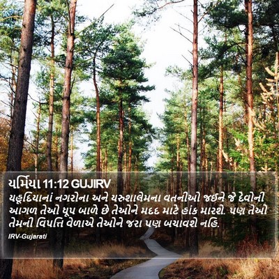 યર્મિયા 11:12 GUJIRV Bible Verse Image