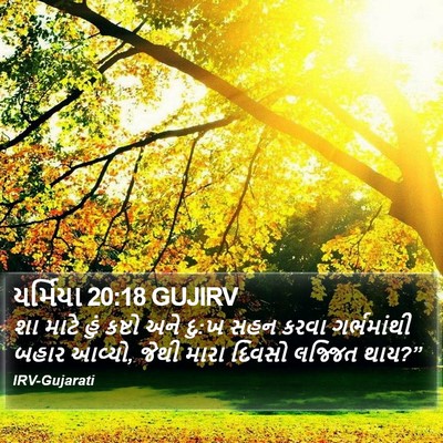 યર્મિયા 20:18 GUJIRV Bible Verse Image