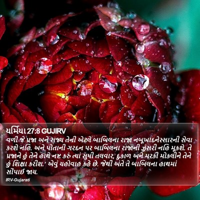 યર્મિયા 27:8 GUJIRV Bible Verse Image