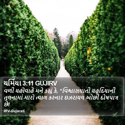 યર્મિયા 3:11 GUJIRV Bible Verse Image