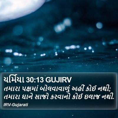યર્મિયા 30:13 GUJIRV Bible Verse Image