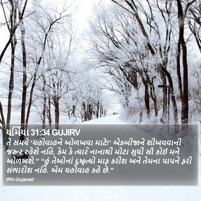 યર્મિયા 31:34 GUJIRV Bible Verse Image