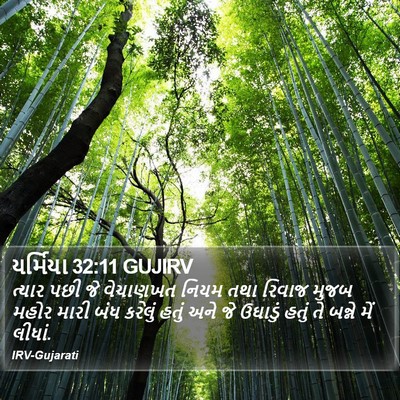યર્મિયા 32:11 GUJIRV Bible Verse Image