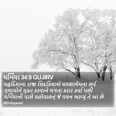 યર્મિયા 34:8 GUJIRV Bible Verse Image