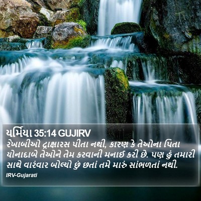 યર્મિયા 35:14 GUJIRV Bible Verse Image