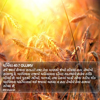યર્મિયા 40:7 GUJIRV Bible Verse Image
