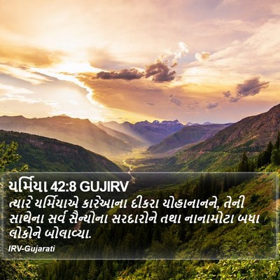 યર્મિયા 42:8 GUJIRV Bible Verse Image