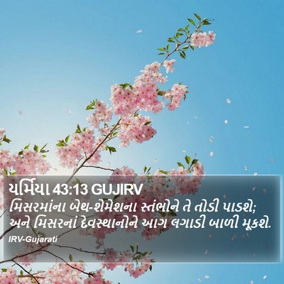યર્મિયા 43:13 GUJIRV Bible Verse Image