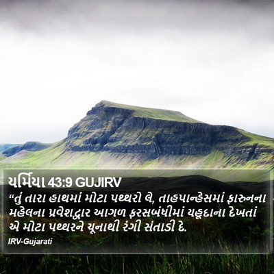 યર્મિયા 43:9 GUJIRV Bible Verse Image