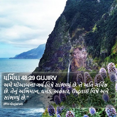 યર્મિયા 48:29 GUJIRV Bible Verse Image