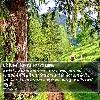 યર્મિયાનો વિલાપ 1:22 GUJIRV Bible Verse Image