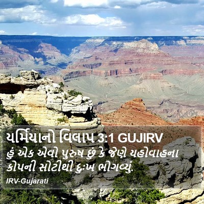 યર્મિયાનો વિલાપ 3:1 GUJIRV Bible Verse Image