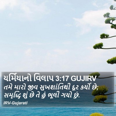 યર્મિયાનો વિલાપ 3:17 GUJIRV Bible Verse Image