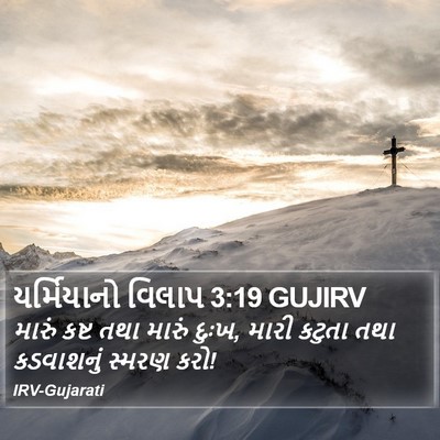 યર્મિયાનો વિલાપ 3:19 GUJIRV Bible Verse Image