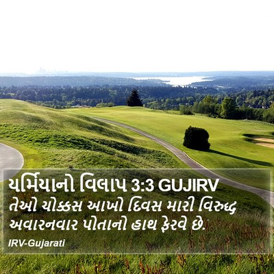 યર્મિયાનો વિલાપ 3:3 GUJIRV Bible Verse Image