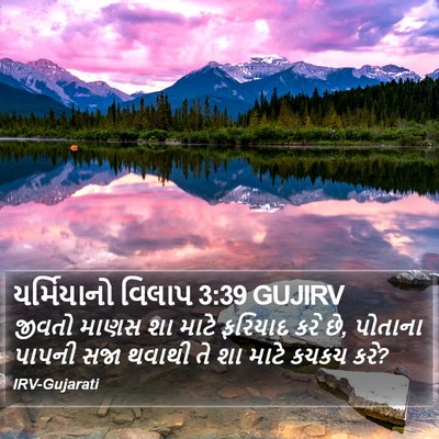 યર્મિયાનો વિલાપ 3:39 GUJIRV Bible Verse Image