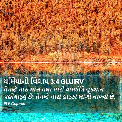 યર્મિયાનો વિલાપ 3:4 GUJIRV Bible Verse Image
