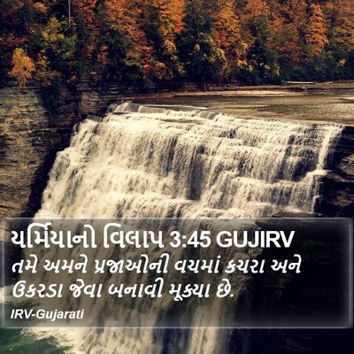 યર્મિયાનો વિલાપ 3:45 GUJIRV Bible Verse Image
