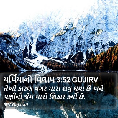 યર્મિયાનો વિલાપ 3:52 GUJIRV Bible Verse Image