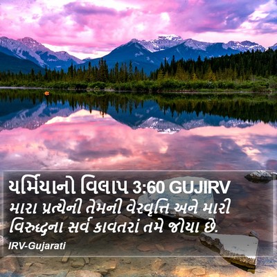 યર્મિયાનો વિલાપ 3:60 GUJIRV Bible Verse Image