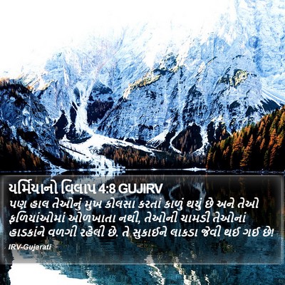 યર્મિયાનો વિલાપ 4:8 GUJIRV Bible Verse Image