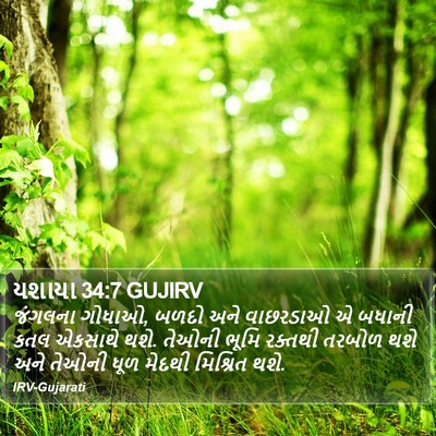 યશાયા 34:7 GUJIRV Bible Verse Image