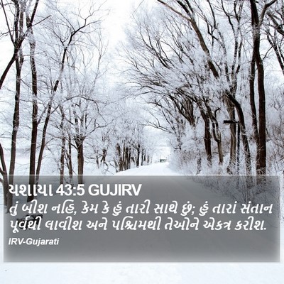 યશાયા 43:5 GUJIRV Bible Verse Image