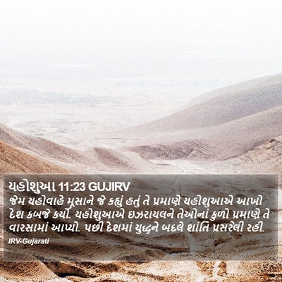 યહોશુઆ 11:23 GUJIRV Bible Verse Image