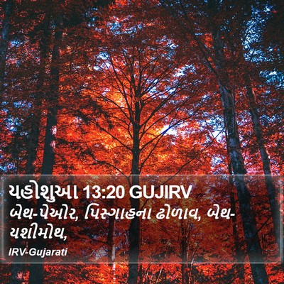 યહોશુઆ 13:20 GUJIRV Bible Verse Image