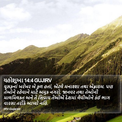 યહોશુઆ 14:4 GUJIRV Bible Verse Image